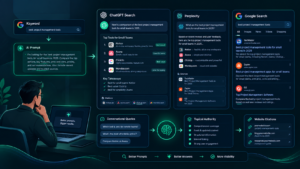 AI prompt research showing conversational search queries and AI-powered SEO visibility
