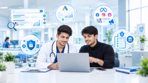 Healthcare digital marketing compliance covering SEO, Google Ads, Meta and patient privacy